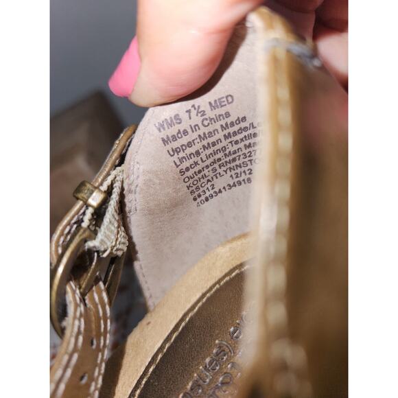 Croft & Barrow Sole Sense Ability Wedge Sandals SZ 7.5 Medium Beige - Picture 4 of 12